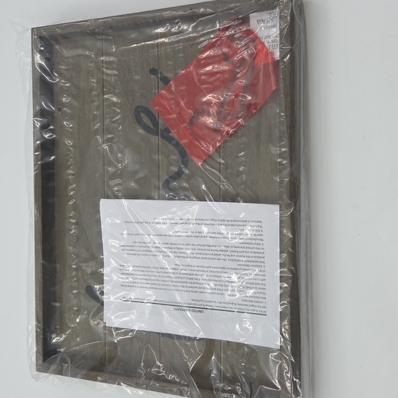 Rustic Gray Wooden Tray with 'Home' Script - Picture 11 of 16